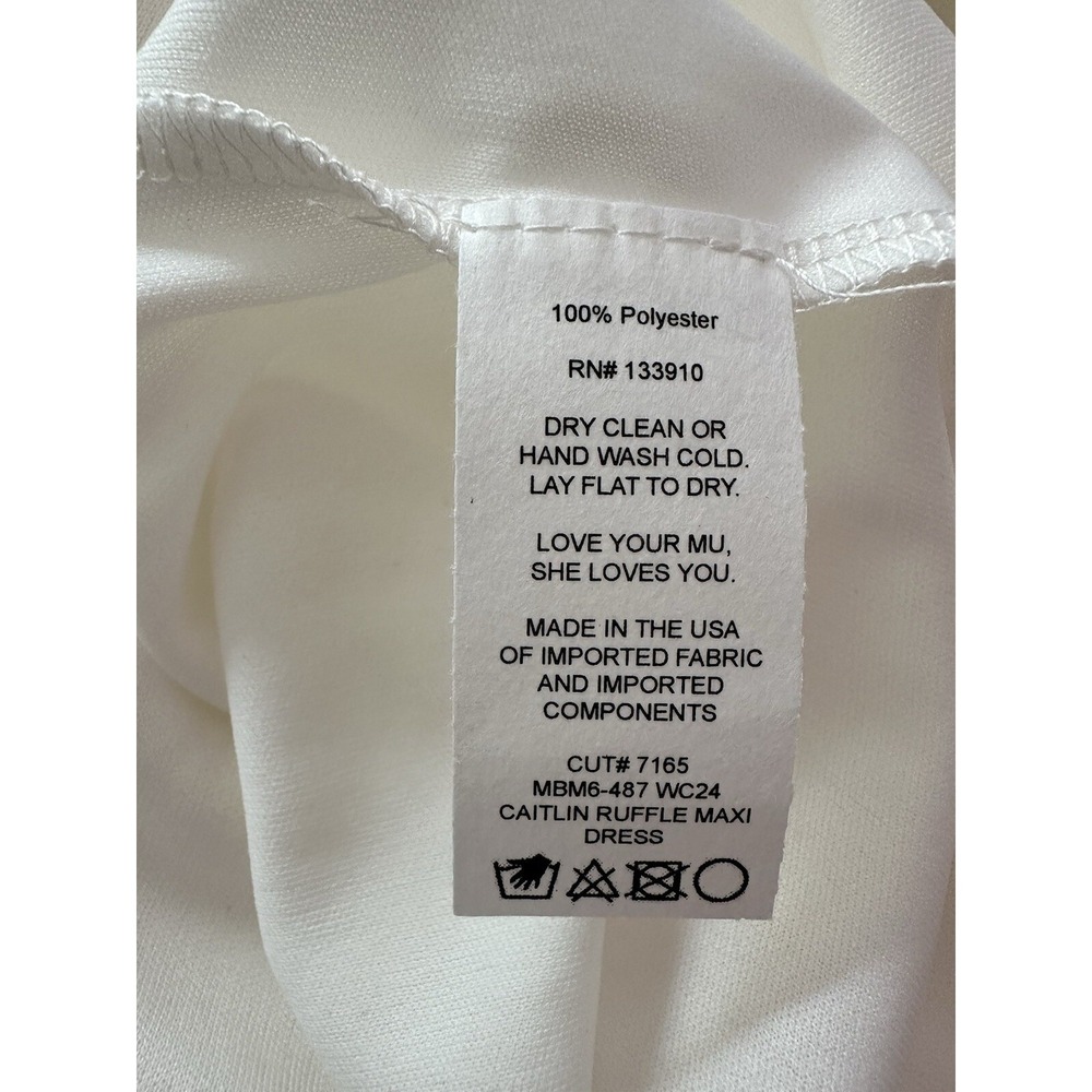 Show Me Your Mumu Weddings Party Maxi Dress Womens 2X Caitlin Ruffle Cream White - Picture 8 of 8